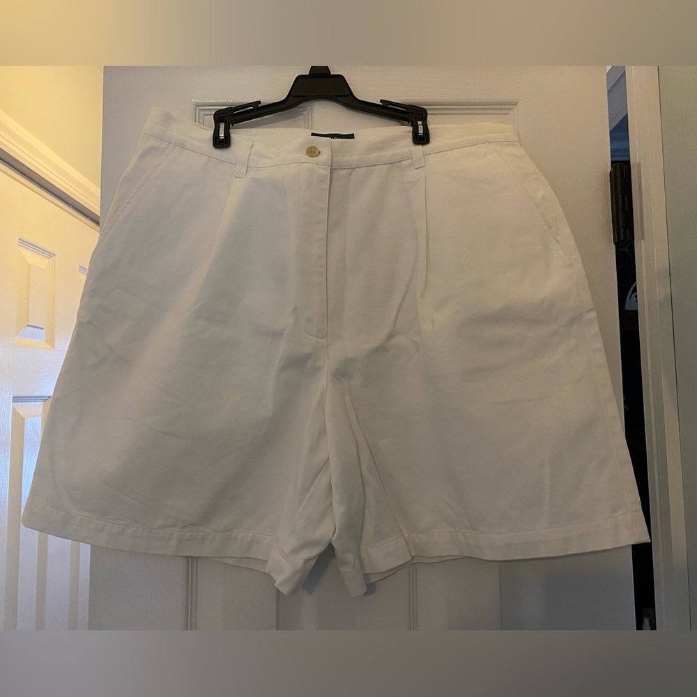 Lauren Ralph Lauren Vintage Women's 16 Classic White Shorts High Waist 90’s